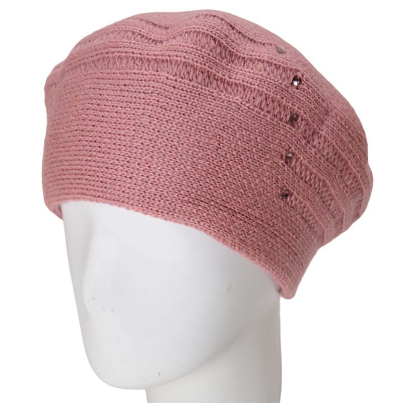 Берет женский Lirus Черта двойной Светло-пудровый (131670)