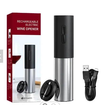 Штопор електричний для вина USB Type-c автоматичний акумуляторний портативний стальний (SH02E)