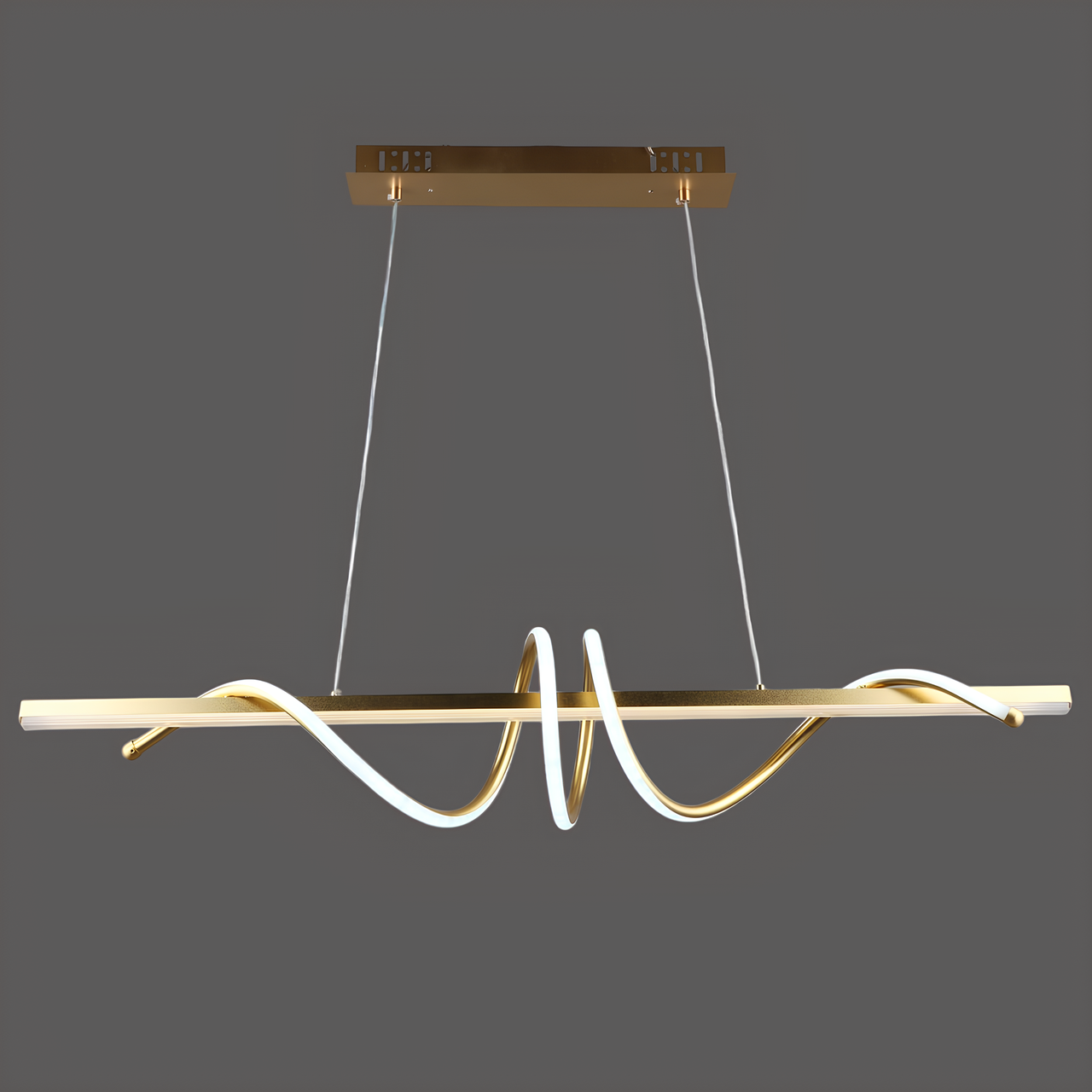 Люстра светодиодная Sirius со спиральным рассеивателем 50W 3000-6500К Золотой (B YH1119/100W GD)