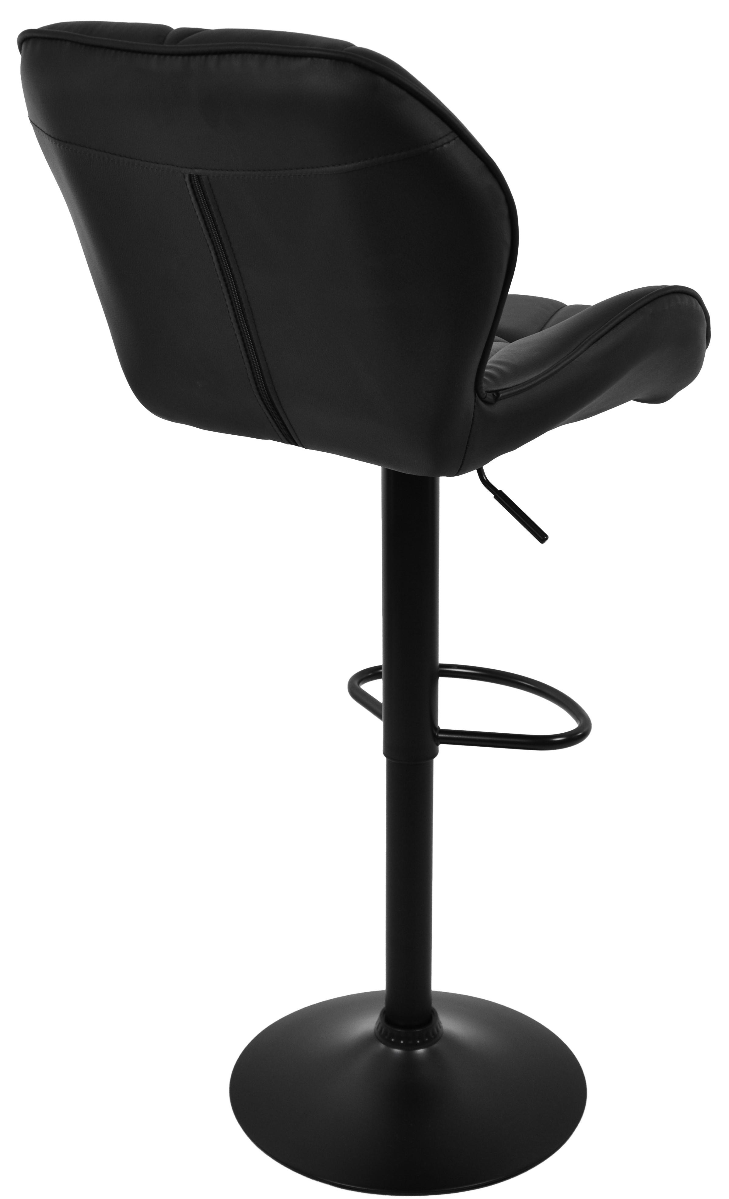 Барный стул со спинкой Bonro B-087 Черный (3838) - фото 3