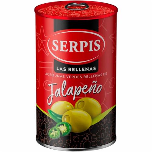 Оливки зеленые Serpis Jalapeno из халапеньо 300 г (36945601)