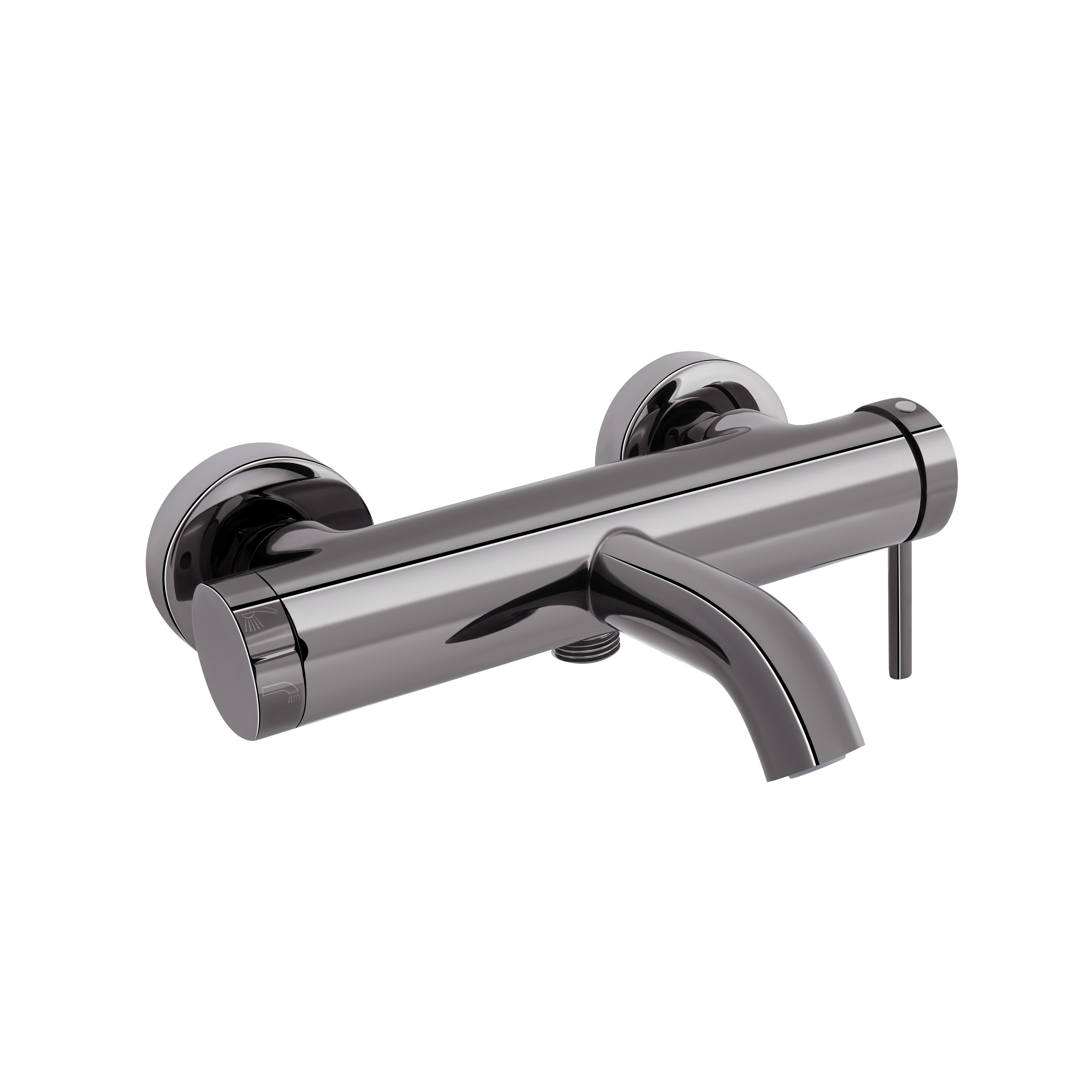 Смеситель для ванны Qtap Robin Black/Chrome (QTROB3060102K)