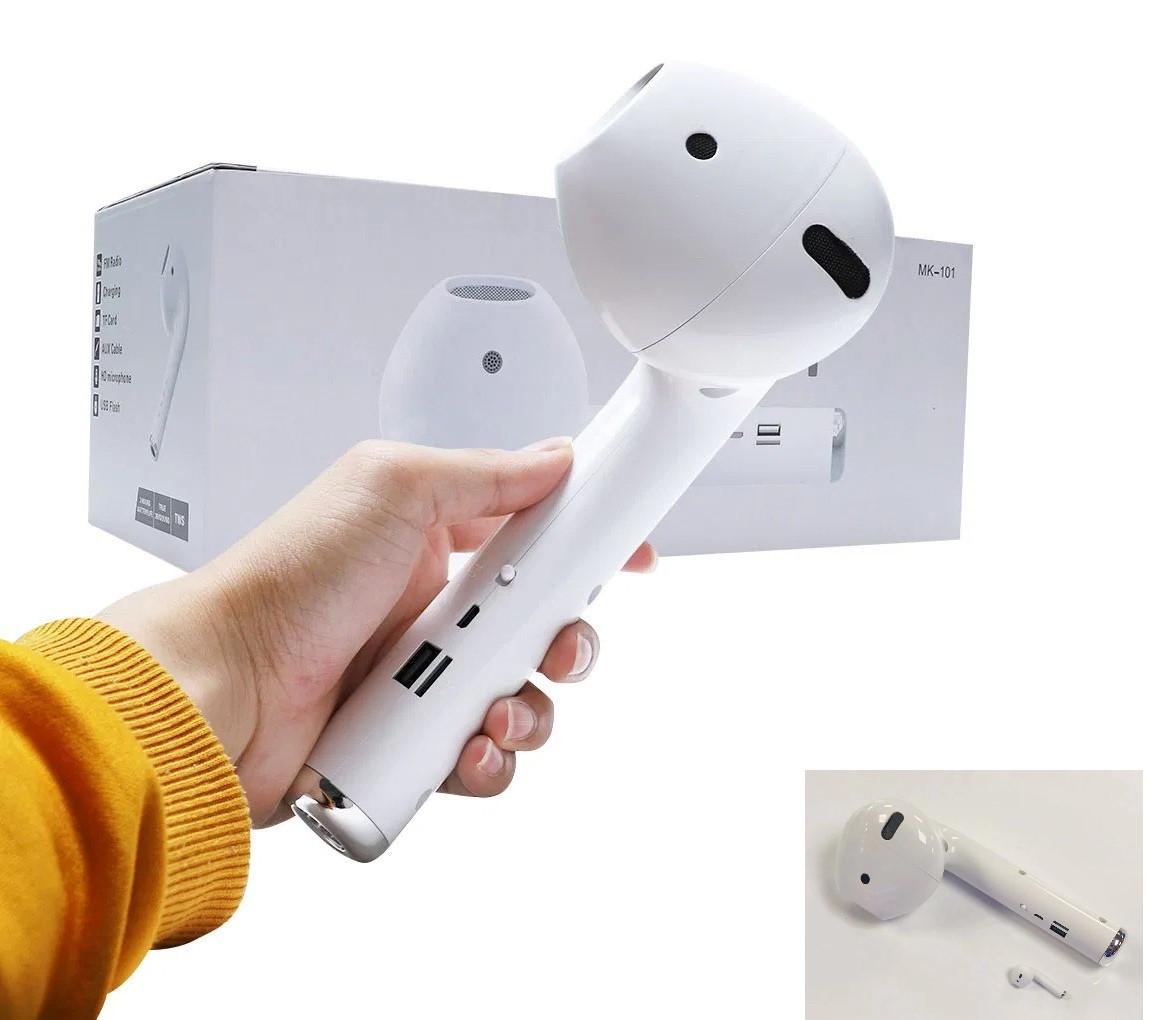 Колонка портативна Airpods MK-101 з вбудованим мікрофоном Білий (2901) - фото 2 Колонка портативна Airpods MK-101 з вбудованим мікрофоном Білий (2901) - фото 2