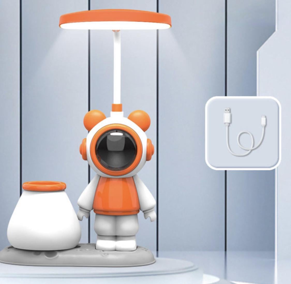 Светильник светодиодный настольный Белый с оранжевым (2677473716)