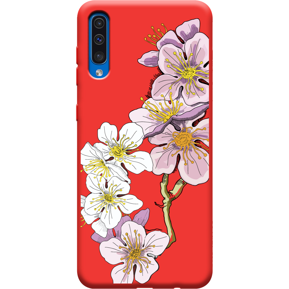 Чохол Boxface Samsung A505 Galaxy A50 Cherry Blossom Червоний силікон  (36417-cc4-37013)
