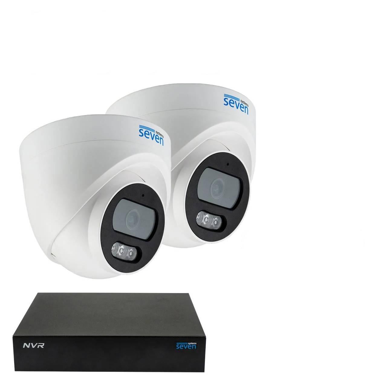 Комплект IP-видеонаблюдения Установи сам SEVEN 2D2KIT 2 Мп на 2 внутренние камеры
