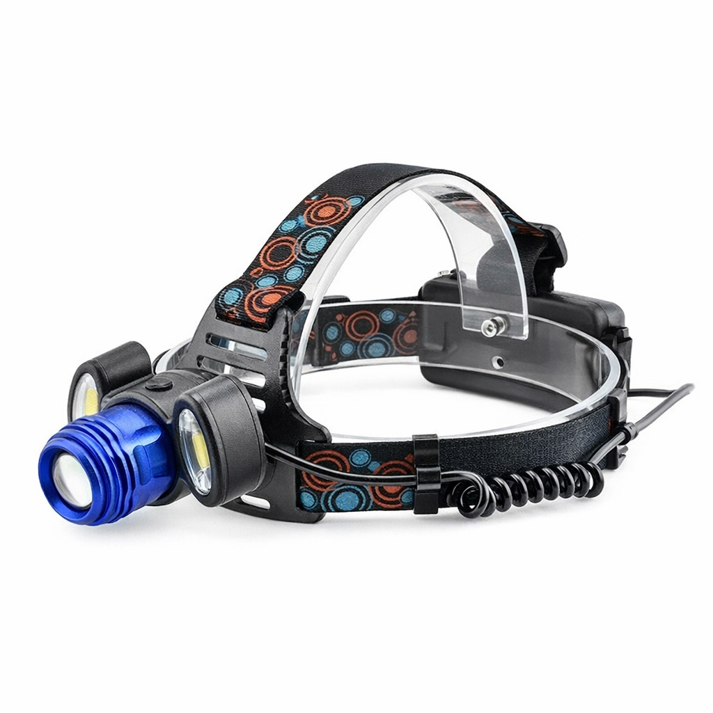 Фонарь налобный аккумуляторный BL-862 T6/2COB 2x18650 зум/4 режима 220/12V (32551203) Фонарь налобный аккумуляторный BL-862 T6/2COB 2x18650 зум/4 режима 220/12V (32551203)