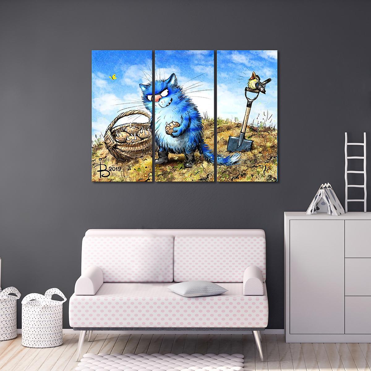 Модульная картина Урожай 3 модуля общий размер 60x90 см (_rinaz_2019192801)