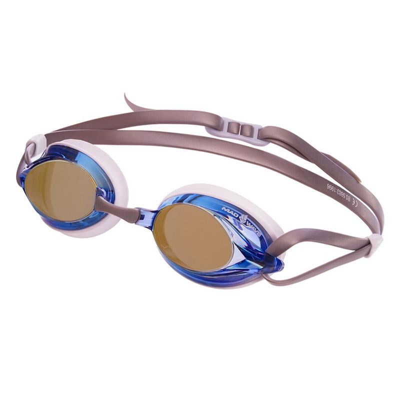 Очки для плавания Mad Wave Spurt Rainbow M042726 Серо-бело-синий (60444048)