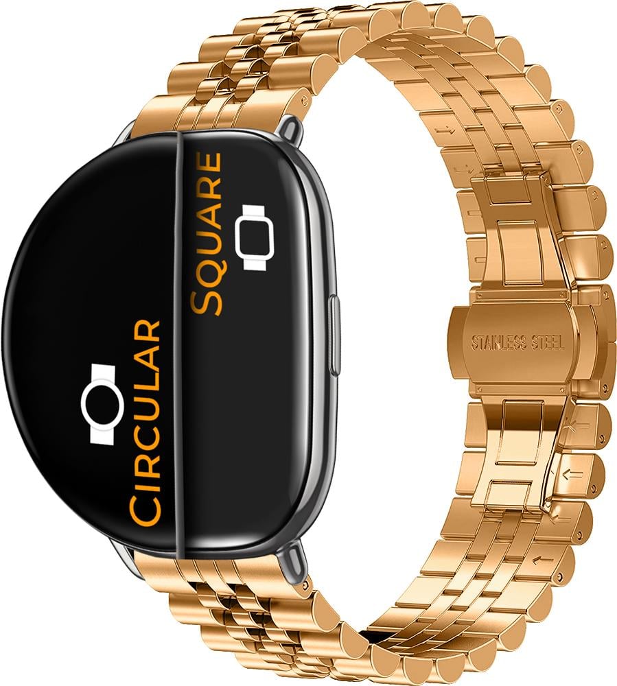 Браслет металлический Stech для ZEPP E Square/Circular Rose Gold (26982-27)