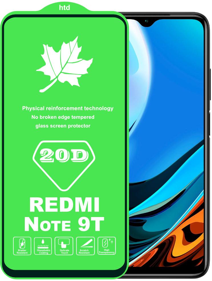 Защитное стекло 20D Glass Xiaomi Redmi Note 9T большой радиус (22367)