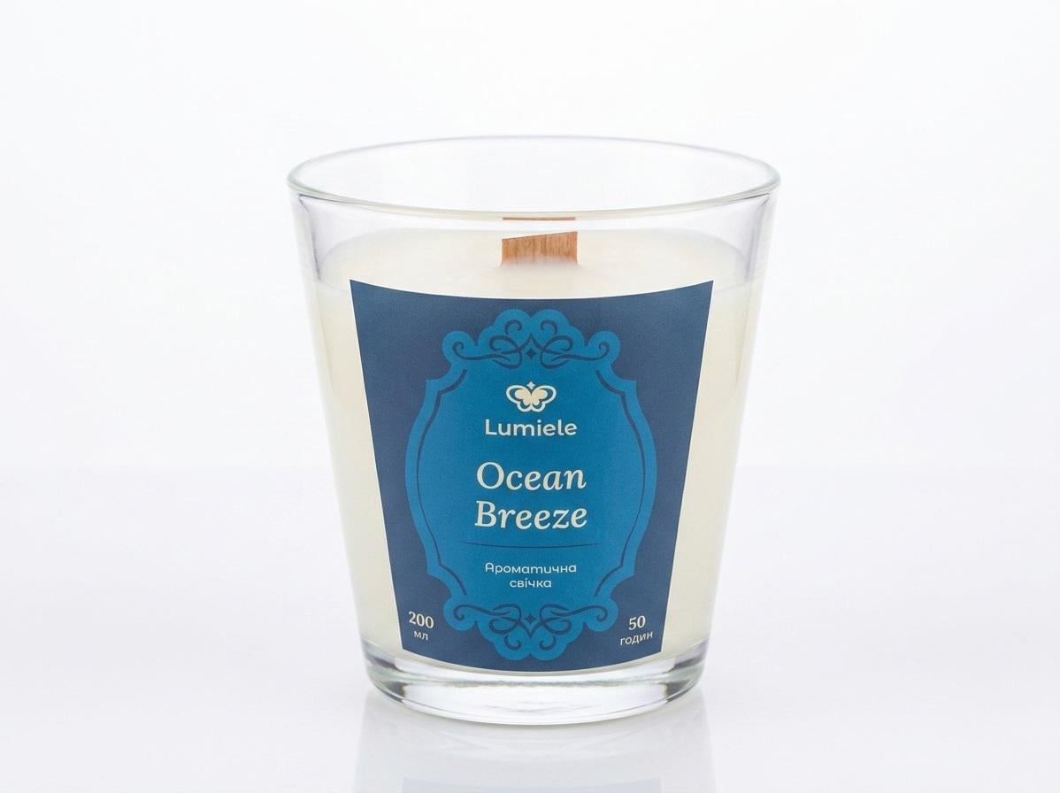 Свеча ароматическая Lumiele Ocean Breeze (S-G-OB-200)
