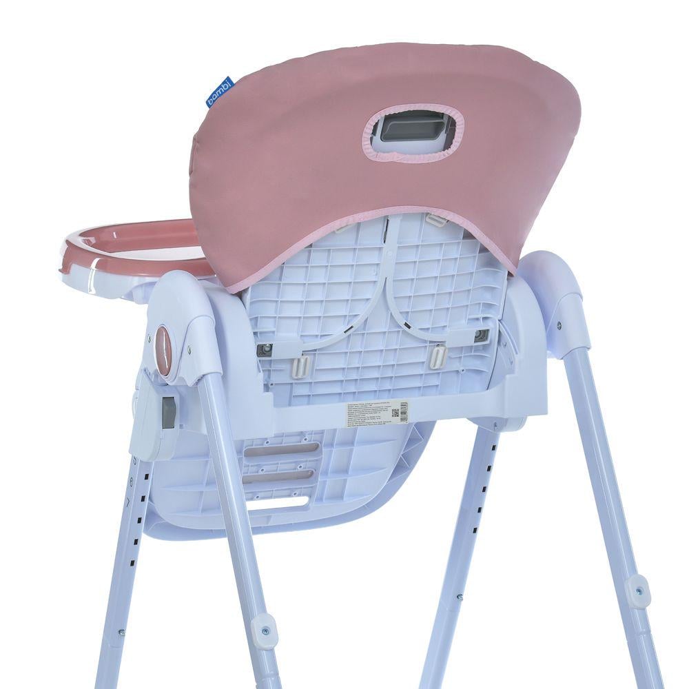 Стільчик для годування з регульованою спинкою/висотою і колесами Рожевий - фото 6 Стільчик для годування з регульованою спинкою/висотою і колесами Рожевий - фото 6