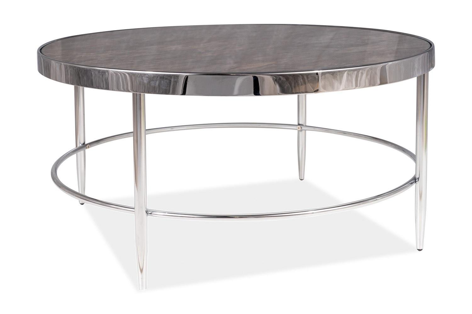 Журнальный стол Signal Aurora B эффект мрамора Хром