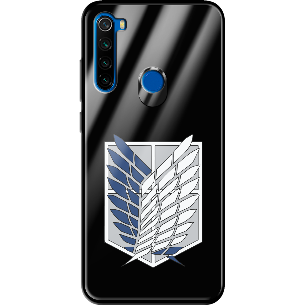 Чохол Boxface Xiaomi Redmi Note 8T Атака Титанів Крила Свободи Чорний силікон зі склом (38532-bk88-39410)