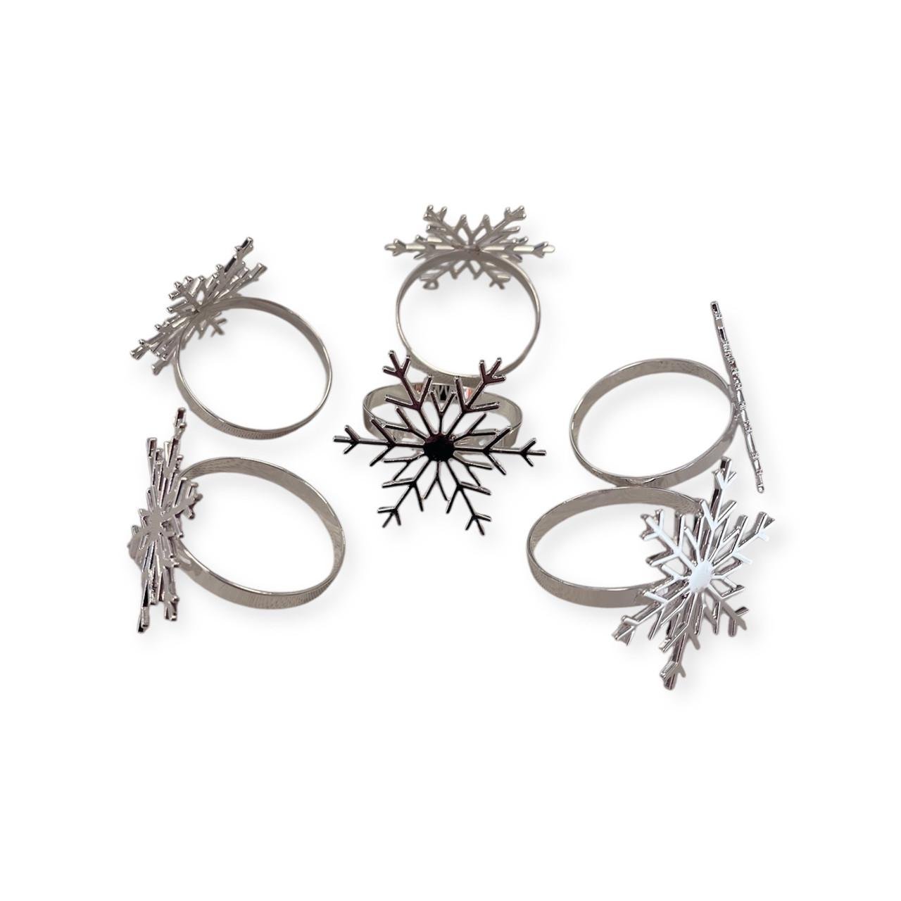 Набір кілець для серветок Сніжинки 6 шт. - фото 5 Набір кілець для серветок Сніжинки 6 шт. - фото 5