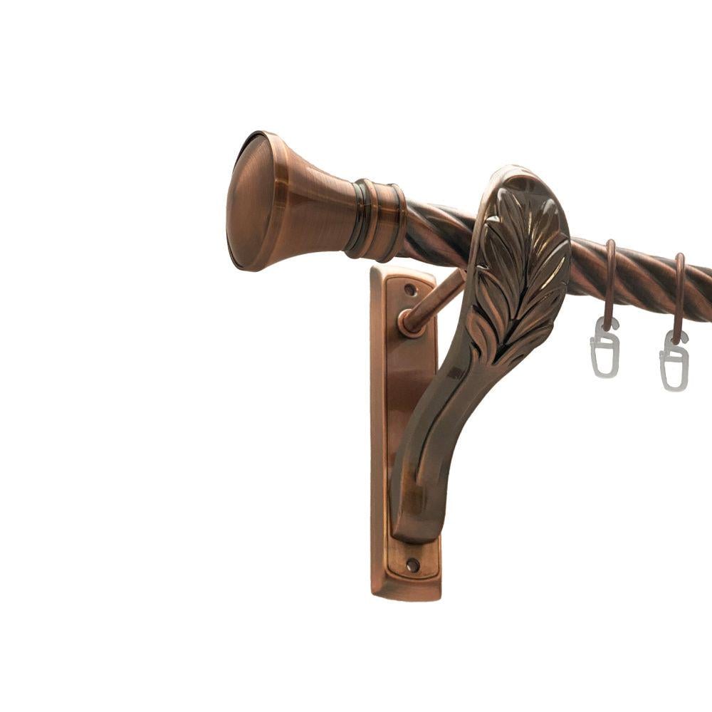 Карниз металевий Orvit Люксор однорядний ретро скручена труба/кільце металеве Мідь 25 мм 300 см (00-00016369)