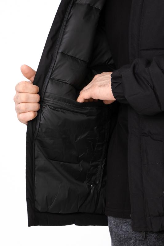 Куртка cтьобана демісезонна чоловіча з капюшоном Носи Своє р. 48 Чорний (14281) - фото 7
