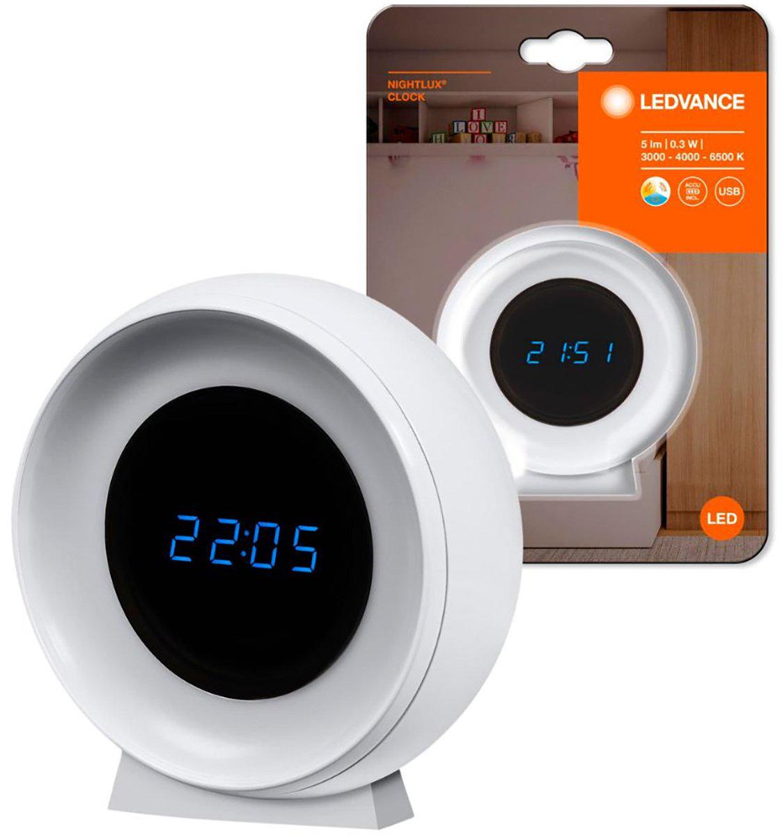 Світильник з акумулятором Ledvance Nightlux Clock 5 Лм 2700К-6500К Білий (4058075757721) - фото 2