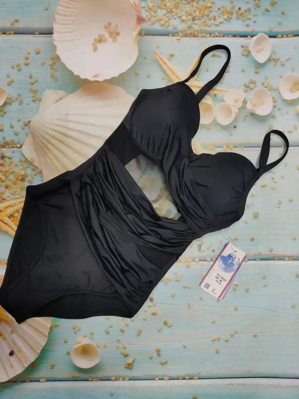 Женский купальник сплошной Same Game 3522k с формованной чашкой р. 54 Черный