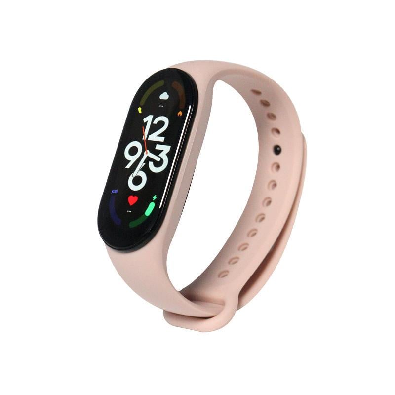 Ремінець Xiaomi Mi Smart Band 7/6/5 сіліконовий Бежевий/Рожевий (1342P)