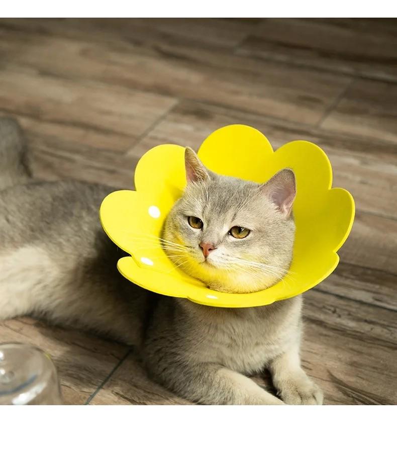 Воротник-ошейник для собак и кошек Flower для заживления ран L Yellow (354534) - фото 7