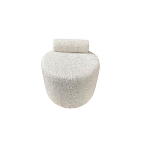 Пуф з підголовником Snail м'який 55x55x45 см Білий (27855351) - фото 1 Пуф з підголовником Snail м'який 55x55x45 см Білий (27855351) - фото 1