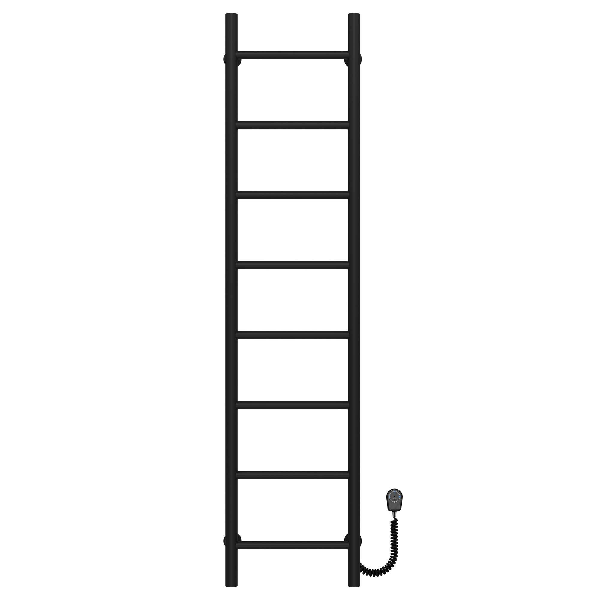 Полотенцесушитель электрический Deffi Орион П8 EF16 правое подключение нержавеющая сталь 300х1400 мм Черный (C.OR.140.30.8.EBR5)