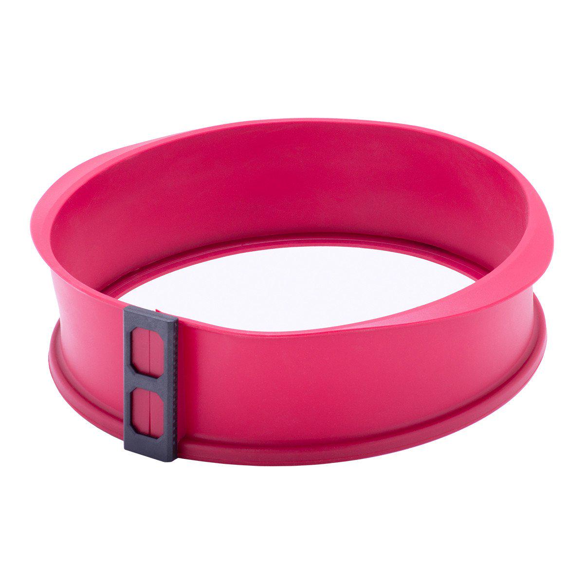 Форма силиконовая Kamille круглая 26x7 см со стеклянным дном (KM-7757)