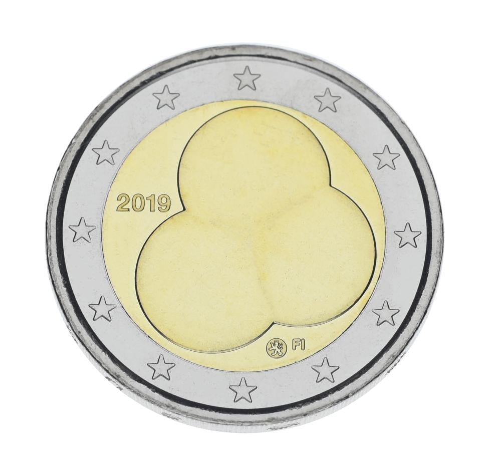 Коллекционная монета Финляндия 2 евро 2019 UNC Конституция Финляндии 1919 года (М16749)