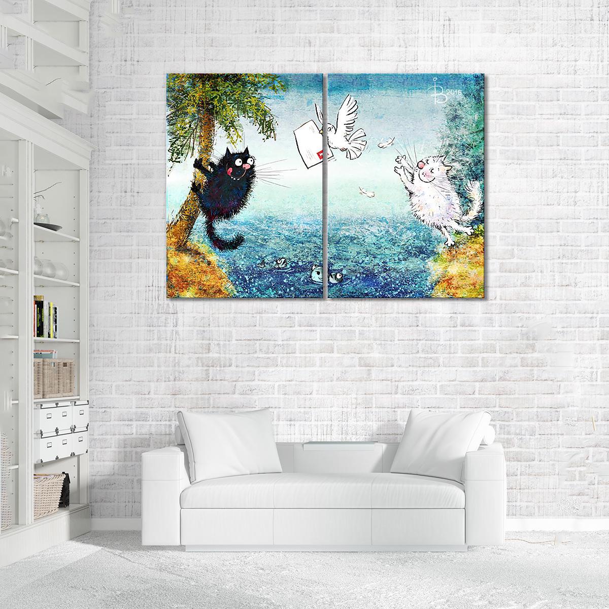 Модульная картина Послание 2 модуля 70x105 см