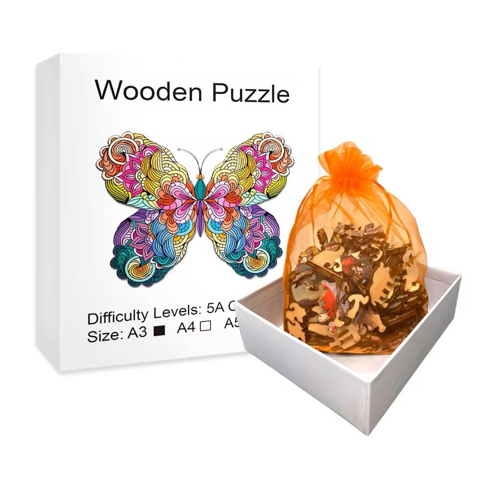 Пазлы деревянные бабочка А4 (352) - фото 2 Пазлы деревянные бабочка А4 (352) - фото 2