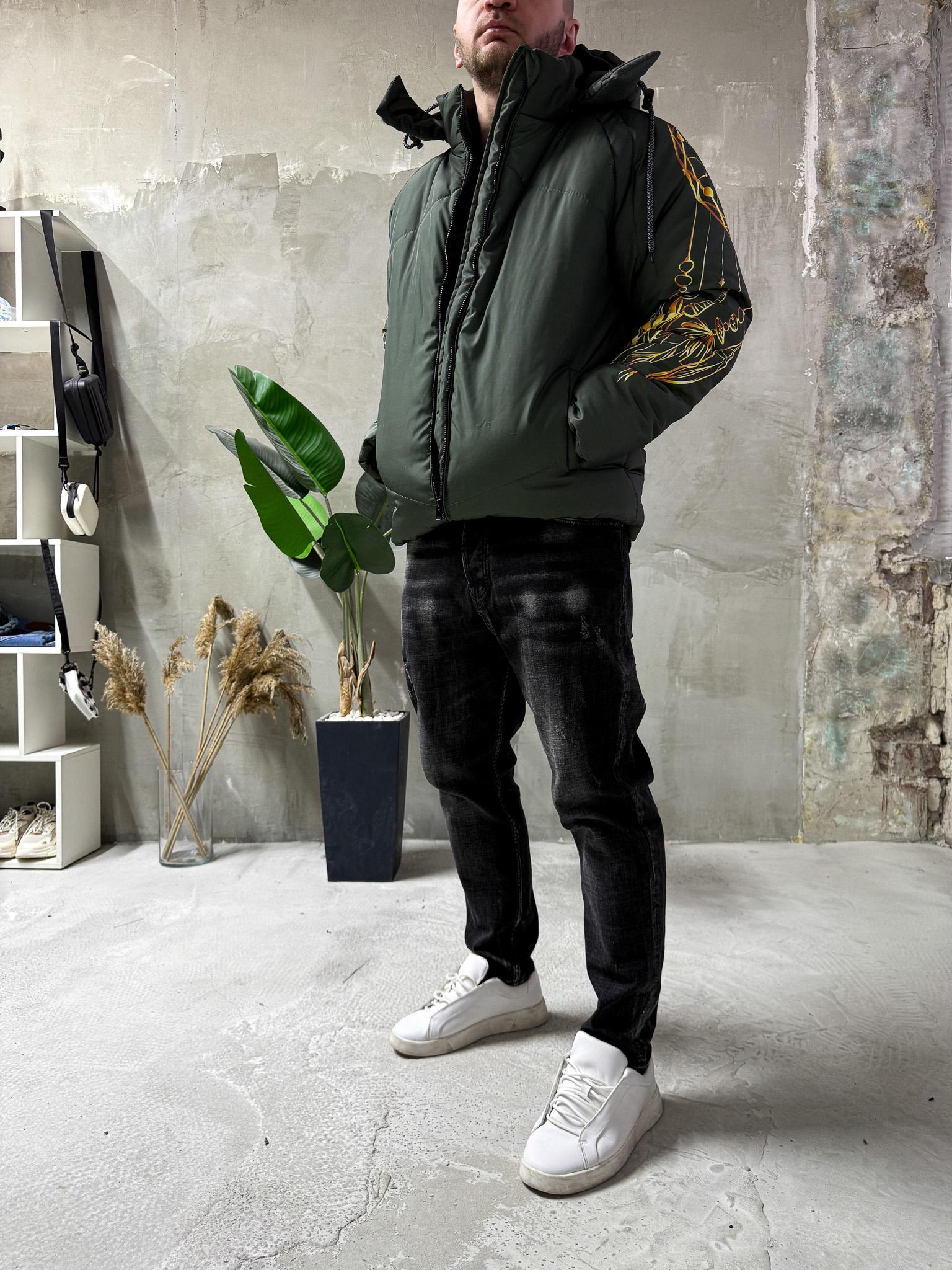 Куртка зимова зі знімним капюшоном 7-528 L Хакі (37296)