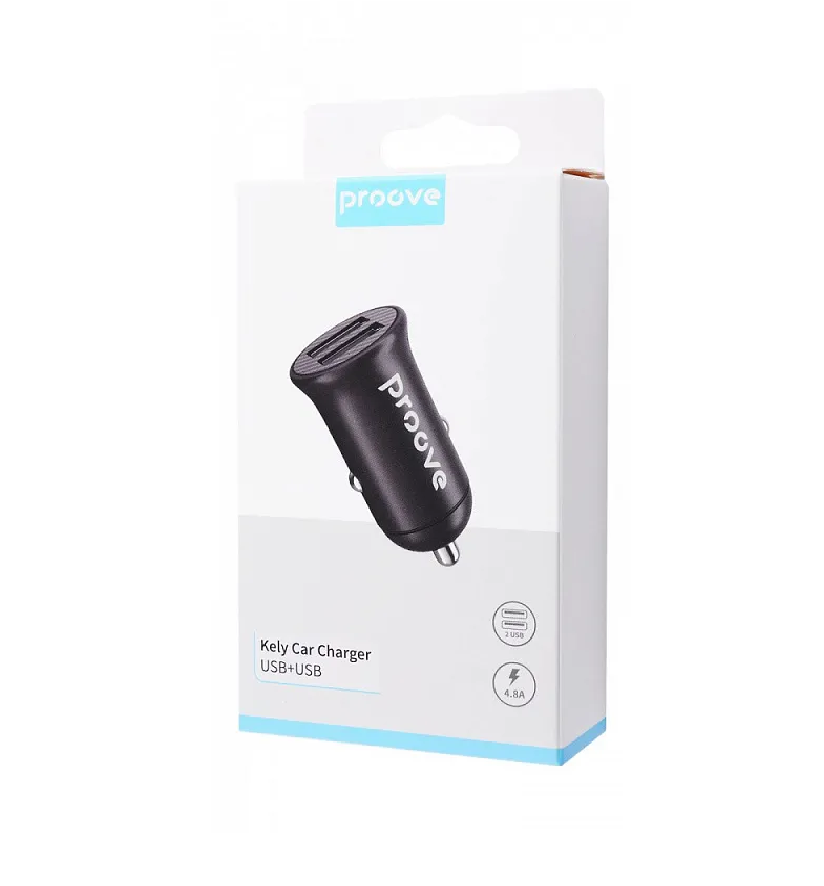 Автомобильное зарядное устройство Proove Kely Car Charger 2xUSB Black - фото 3