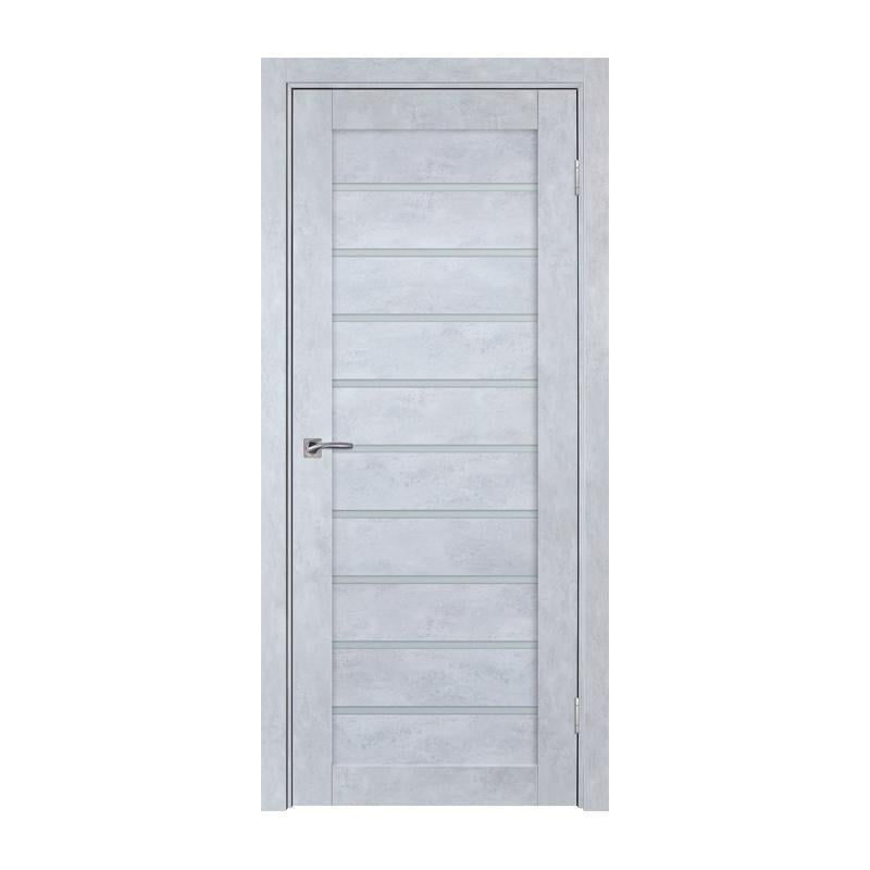 Дверное полотно TD ТД-41 R МДФ 2000х600 мм Серый бетон/Белое стекло (5358200)