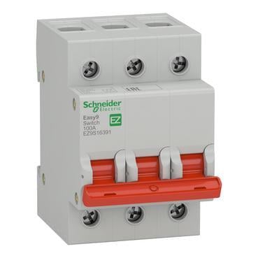 Вимикач навантаження Schneider Electric Easy9 3P 100A 400В (EZ9S16391) Вимикач навантаження Schneider Electric Easy9 3P 100A 400В (EZ9S16391)