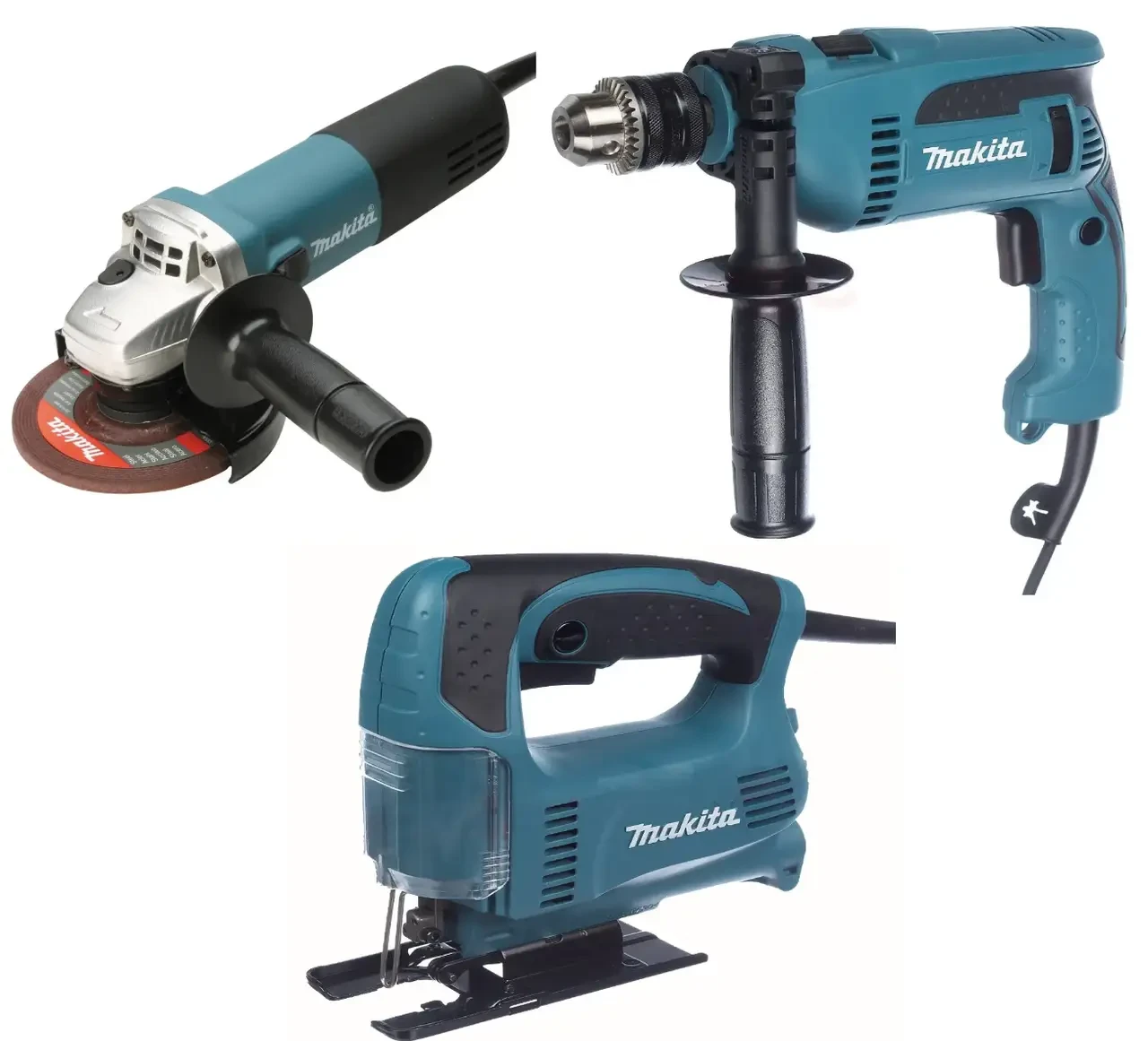 Набір інструментів електролобзик 750 Вт/дрель 710 Вт/болгарка 840 Вт (2549773863)