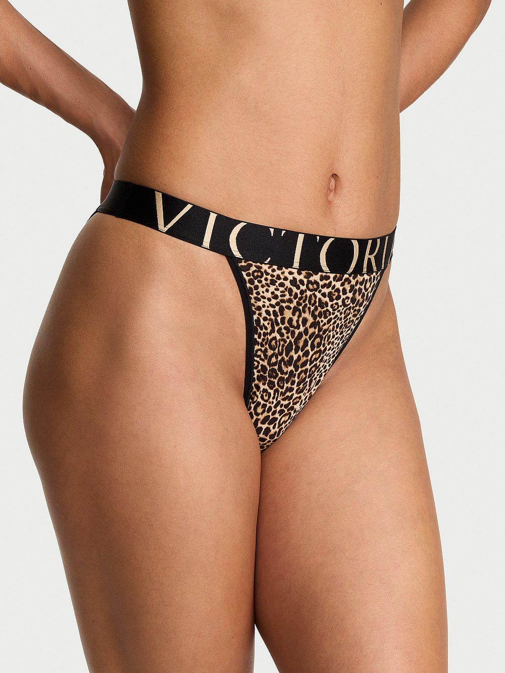 Трусики Victoria's Secret Exploded Logo Cotton 90s Brief Panty L Леопардовый (27263944)