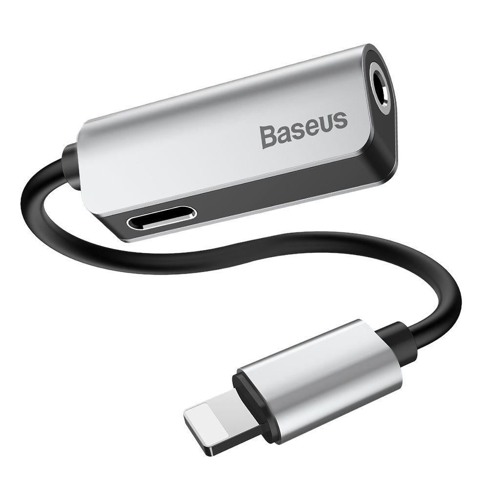 Переходник Baseus L32 mini jack/Lightning для наушников 3,5 мм Серебристый