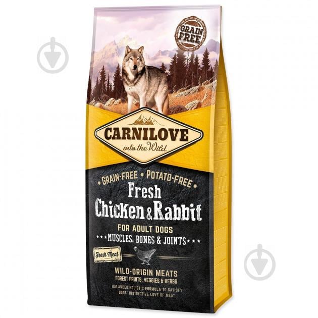 Сухий корм для дорослих собак Carnilove Fresh Chicken Rabbit 12 кг