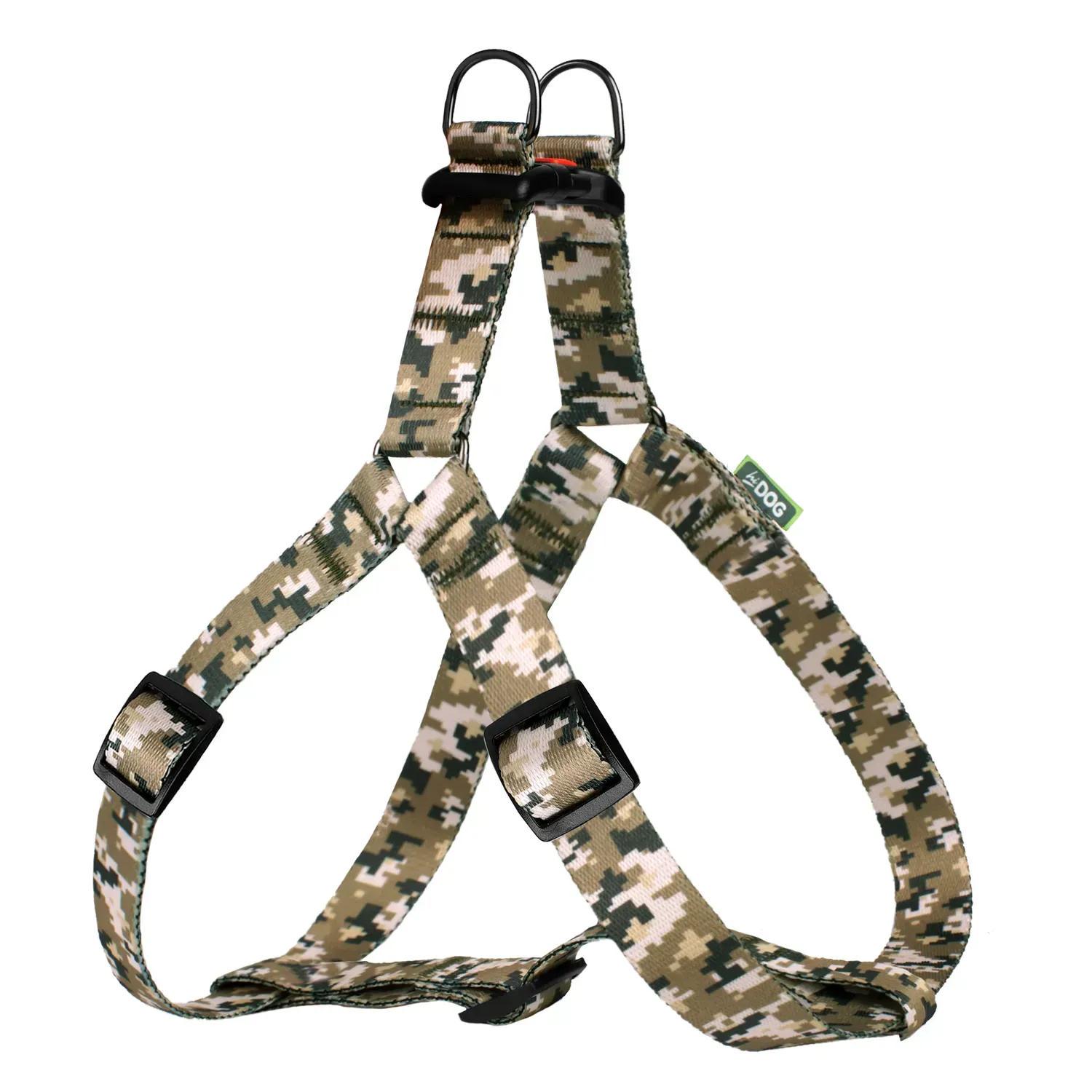 Шлея ТМ HiDog Military Pixel M обхват грудной клетки 45-64 см ширина 20 мм