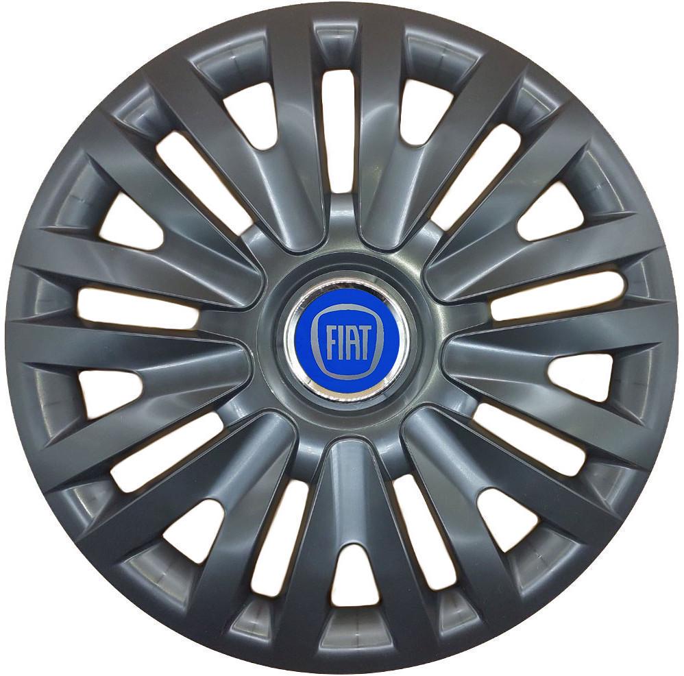 Колпаки с логотипом SJS Fiat 412 R16 4 шт. Синий/Черный (31005787)
