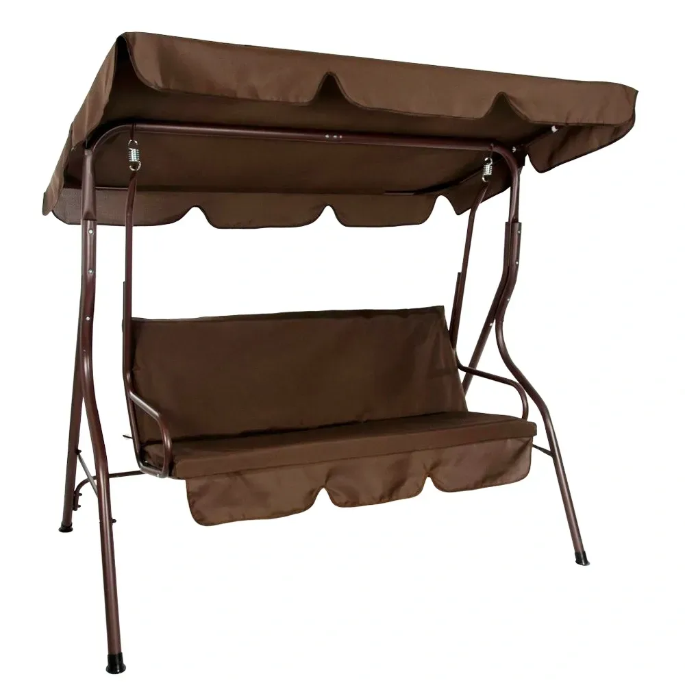 Садовая качель 4Рoints Garden 3-местная с навесом до 260 кг Коричневый (DA-4PSWBR)