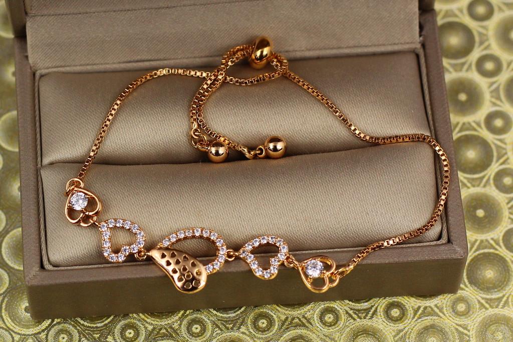 Браслет регулируемый Xuping Jewelry Счастливая семья на бегунке Золотистый (1936344868)