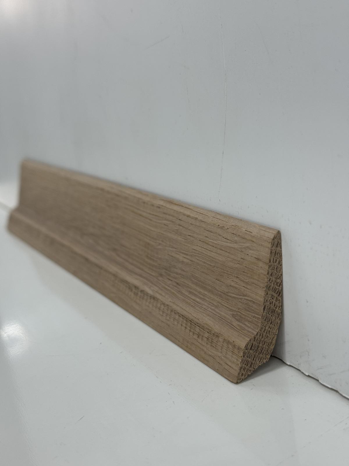 Плинтус деревянный из дуба Сапожок под покраску 46х15 мм (29954593) - фото 4