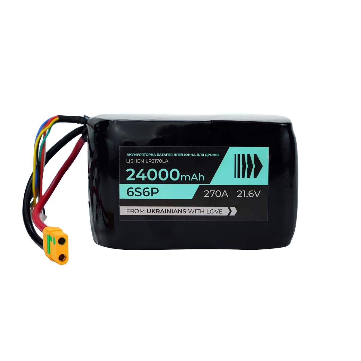 Аккумулятор для коптера BTRY 6s6p Lishen 24000 мАч 21,6 В 270 А