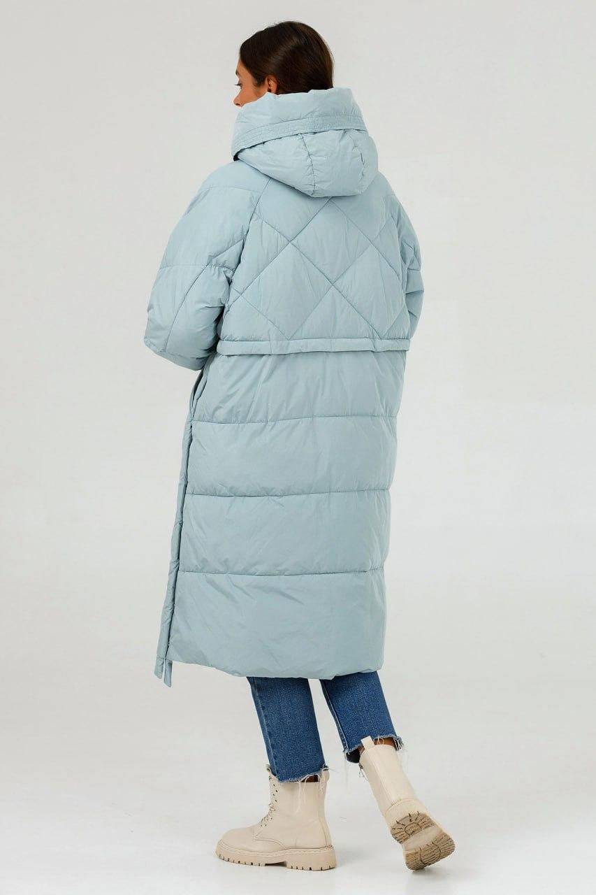 Пальто-пуховик Mishele р. 60 Тиффани (24242f\60) - фото 5 Пальто-пуховик Mishele р. 60 Тиффани (24242f\60) - фото 5