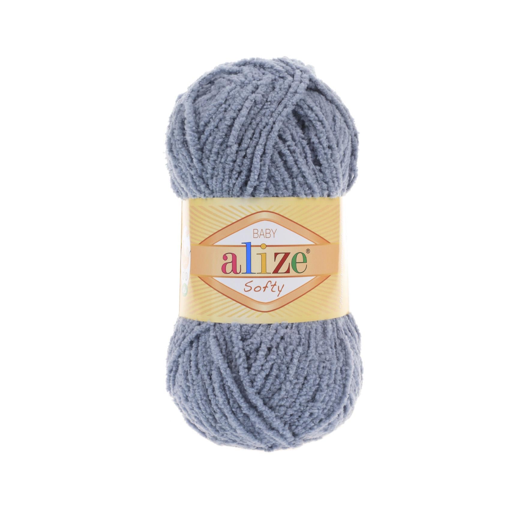 Пряжа Alize Softy 119 серое небо (2629)
