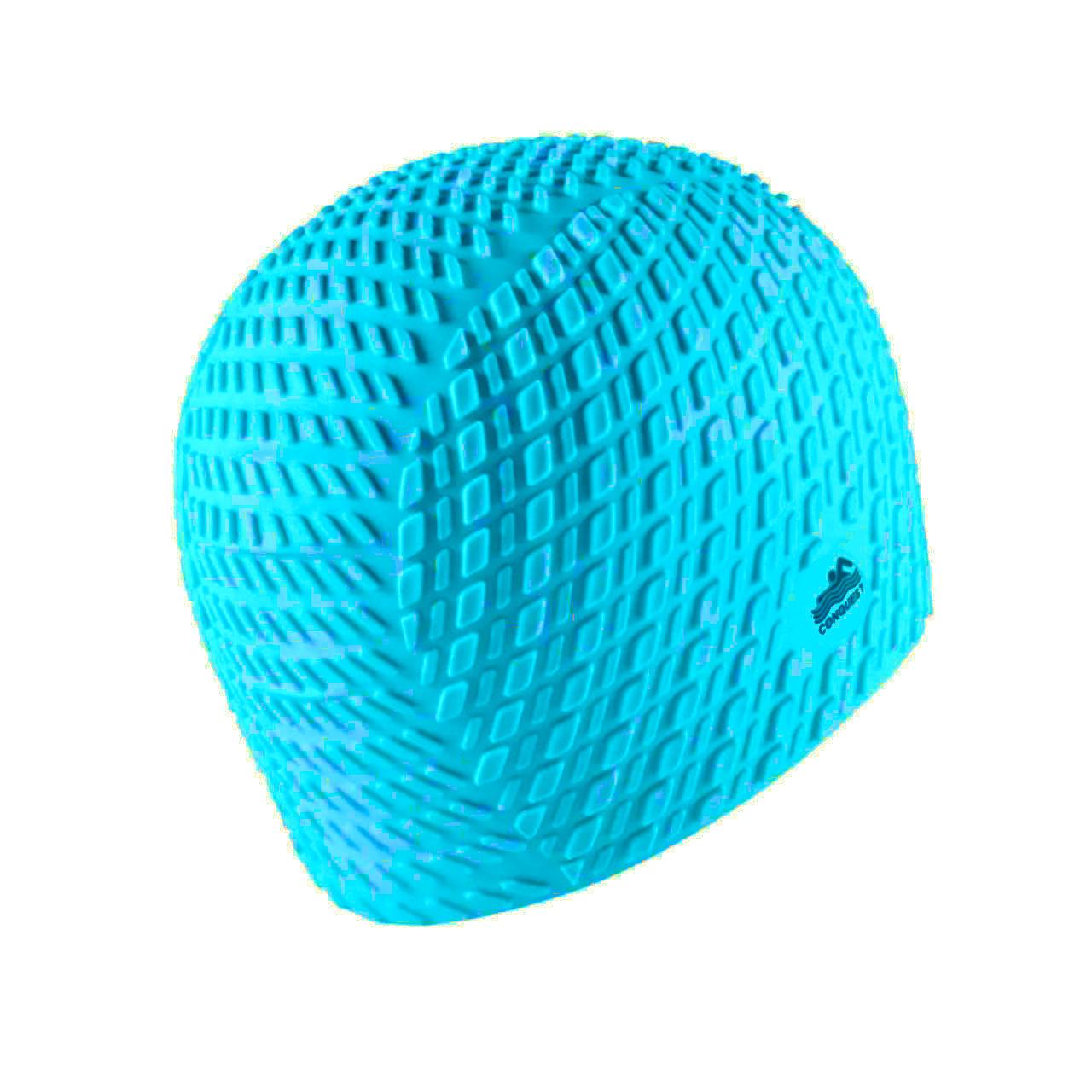 Шапочка для плавання Conquest силіконова Blue - фото 1 Шапочка для плавання Conquest силіконова Blue - фото 1