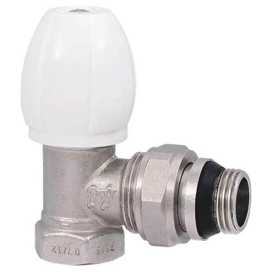 Кран радиаторный угловой PROFACTOR 1/2" нижний с резинкой PF RVA 378 UR (AKD54238)